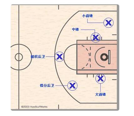 籃球隊員位置分布圖解